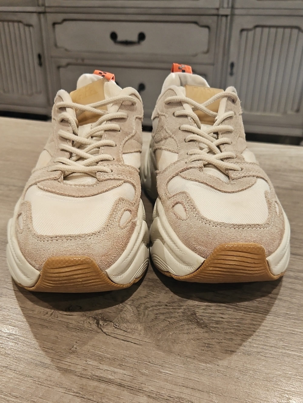 Zara Neutral Chunky Platform Sneakers - Women 36 - Picture 2 of 14